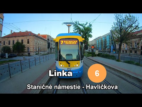 KOŠICE TRAM | Linka 6 Staničné námestie - Havlíčkova