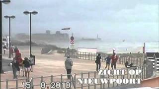 preview picture of video '15 AUG 2010 BELGIAN COAST WESTENDE MIDDELKERKE NIEUWPOORT STORM'