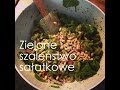 Szpinakowy makaron z pesto, orzeszkami pinii i ...