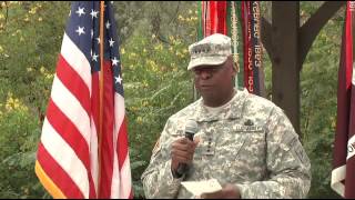 Vice Chief of Staff of the Army Gen. Lloyd Austin awards three Purple Hearts