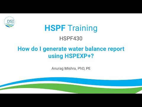 HSPF430: How do I generate water balance report using HSPEXP+?