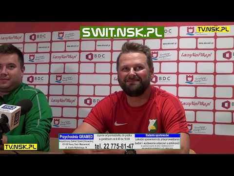 tv.nsk.pl 2019-10-04 3 liga: Świt Nowy Dwór Mazowiecki - Broń 1926 Radom 2:0 (1:0) konferencja