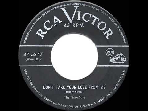 1953 HITS ARCHIVE: Don’t Take Your Love From Me - Three Suns