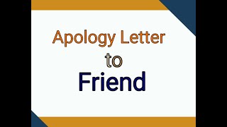 Apology Letter to Friend for not Attending his/her Birthday Party | Letter Writing in English
