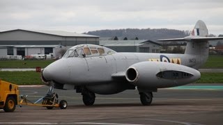 preview picture of video 'Gloster Meteor lifted from Imjin Barracks by Chinook helicopter'