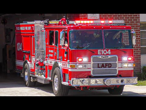 *Back in Service after 3+ Years* LAFD Engine 104 Responding