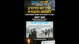 ערב יום הזכרון לשואה ולגבורה -  דברי פתיחה  (צילם: דורון רדי)