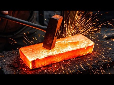 Turning a new type of iron block into a sharp kitchen knife