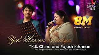 "Yeh Haseen Wadiya" by K.S. Chitra and Rajesh Krishnan at 55th Bengaluru Ganesh Utsava