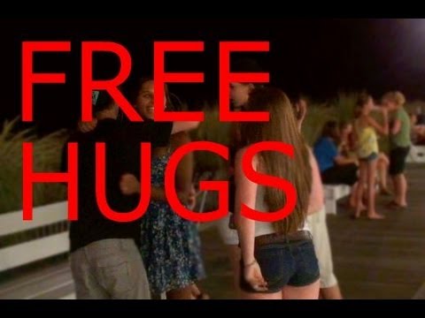 FREE HUGS AT THE BEACH!