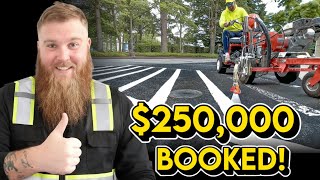 How He Booked $250,000 in Line Striping Jobs in January