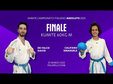 🥋 Karate Assoluto 2025 🥊 #kumite -60kg M 👉 De Falco vs Califano