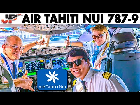 Tahiti to LAX in Boeing 787 Cockpit of Air Tahiti Nui