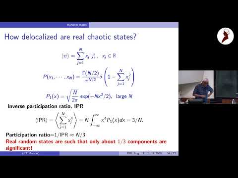 Introduction to Quantum Chaos - Lec 06 | by Prof. Arul Lakshminarayan | 6th Vignyana Patashala