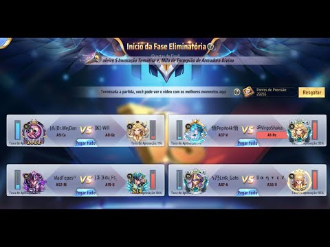 🔴CAMPEONATO JAMIEL QUARTAS DE FINAIS DANTEV VS LINK GATO -  SAINT SEIYA AWAKENING