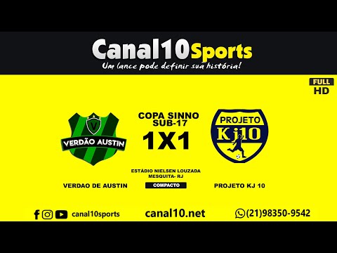 Verdão de Austin 1 x 1 Pojeto KJ 10 - Copa Sinno (Sub-17) Melhores Momentos