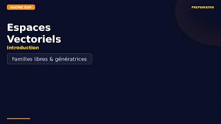 Espaces vectoriels — Introduction