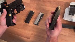 Glock 43X MOS Different magazines with Radian Magwell