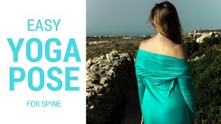 The ONE yoga pose for spine strength, health, flexibility. EASY! Warming up the back.