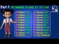 81 To 100 Counting Number Names 81 To 100 Number Names In English 81 To 100 English Name