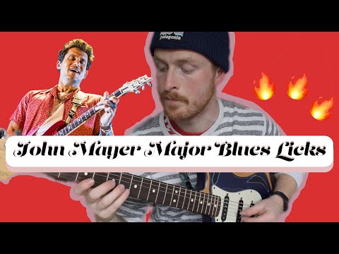 How to play - Two ICONIC John Mayer Major Blues Licks