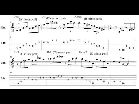 Pentatonic substitutions lesson #2 - Green Dolphin Street