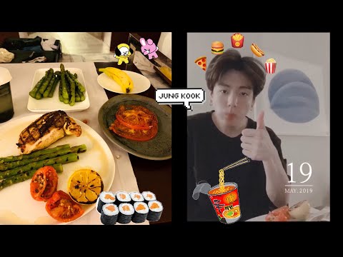 bts jungkook hotel food mukbang (slightly asmr)