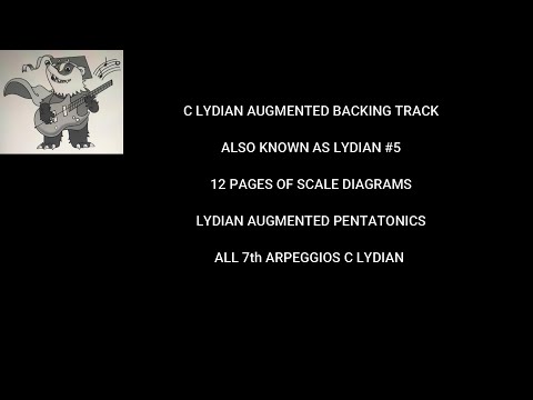 C Lydian Augmented (C Lydian #5) Vamp Backing Track (Atmospheric Prog Rock) W/ Scale diagrams