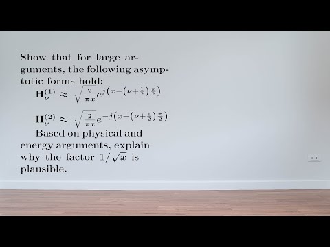 EX: Asymptotic form of Hankel functions