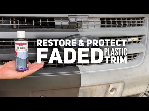 Restoring sun damaged, black plastic trims with Mr Black.