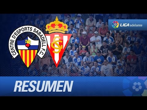 Resumen de CE Sabadell (2-2) Sporting de Gijón - HD