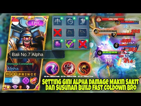 Settingan Emblem Terbaru Alpha - Alpha 1 Hit - Top Global Alpha - Build Alpha Tersakit 2022 - MLBB
