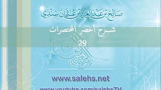 صورة شرح أخصر المختصرات للشيخ صالح سندي 29