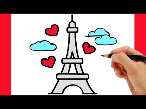 HOW TO DRAW THE EIFFEL TOWER EASY