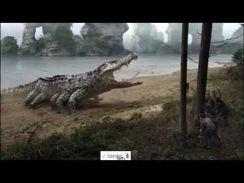Big Crocodile fight scene