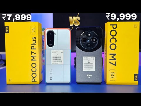 Thumbnail for Poco M Series ! Poco M7 5G Vs Poco M7 Plus 5G Cheapest 5G Smartphone Unboxing & Comparison