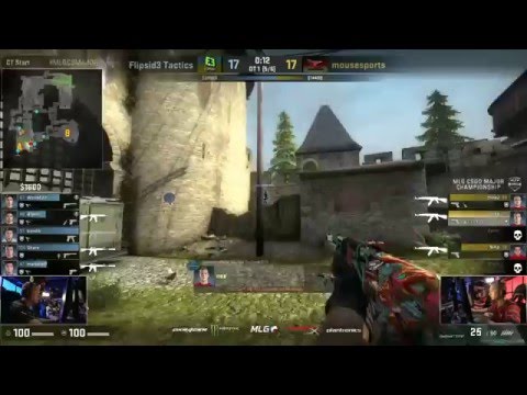nex almost forgot to plant, won 3v5 - mousesports vs Flipsid3 MLG CS:GO Major Championship: Columbus