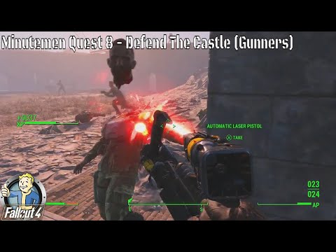 Fallout 4 Minutemen Quest 8 Defend the Castle - Gunners (PS4)
