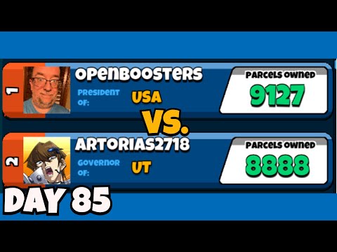 Openboosters vs. Artorias2718 in a Race to 10k Parcels in Atlas Earth! - Day 85 (05/12/2022)