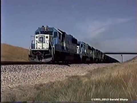 Burlington Northern/Chicago Northwestern In The Powder River Basin, WY -1991