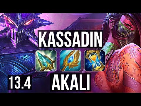 KASSADIN vs AKALI (MID) | 13/1/14, 500+ games, Legendary, 900K mastery | KR Master | 13.4