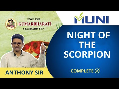 Class 10 | SSC | Night of the Scorpion Unit 3.3.1 in Hindi | Kumarbharti English Medium