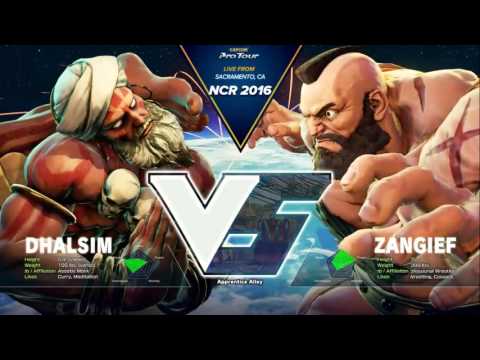 SFV - NCR 2016 - RB Snake Eyez (ZANGIEF) Vs @Fuller_822 (DHALSIM) - Pools