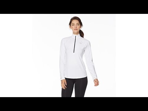 Copper Fit HalfZip Raglan LongSleeve Pullover Top