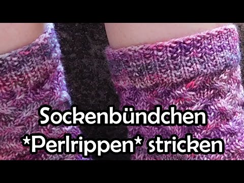 Knitting sock cuffs *pearl rib* - Romy Fischer knitting pattern