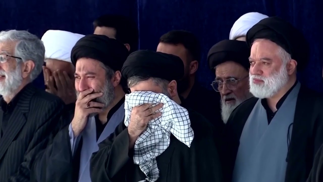 Video | Three sons of Iran's slain leader appear at funeral, not his successor