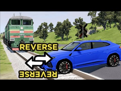 Cars vs Rails in REVERSE | BeamNG.Drive
