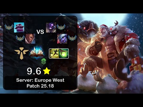Braum Support + Lucian vs Alistar + Tristana - EUW Challenger - Patch 25.18