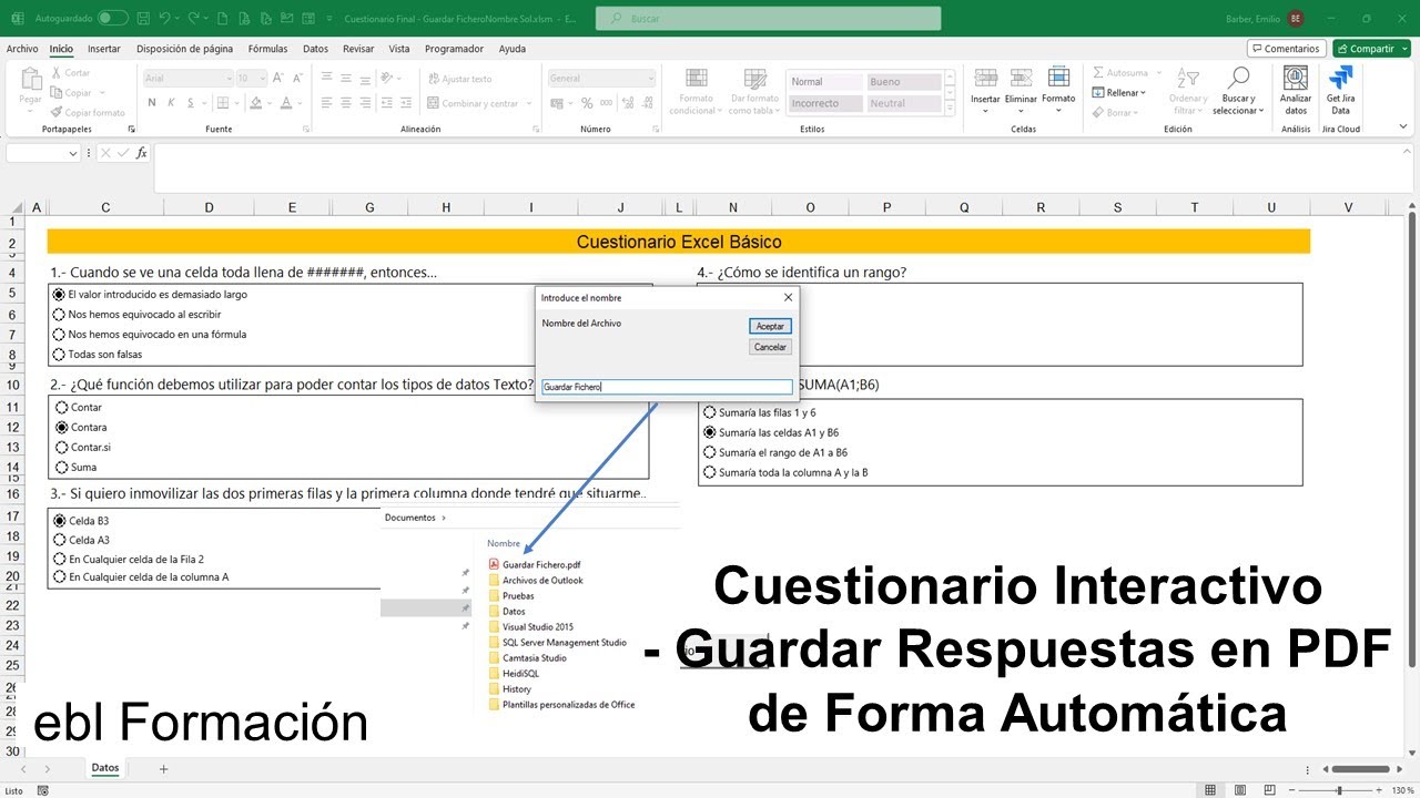 Cuestionario Interactivo - Guardar Resultados en PDF de forma automática