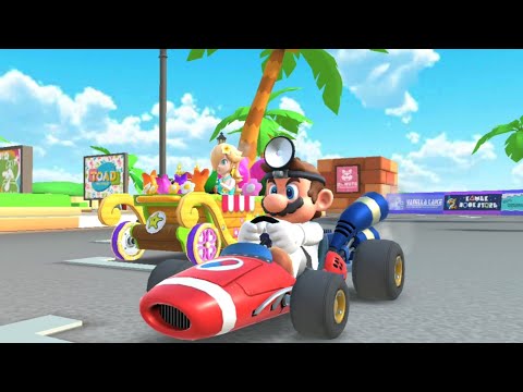 Mario Kart Tour Dr. Mario & Wii Coconut Mall Gameplay Widescreen